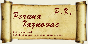 Peruna Kaznovac vizit kartica